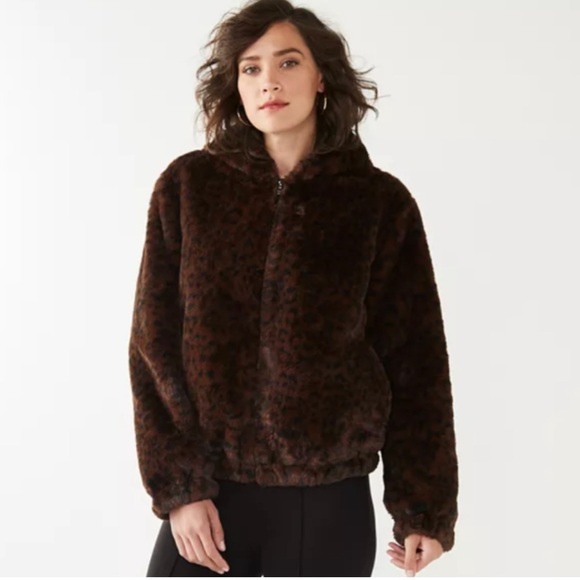 Nine West Jackets & Blazers - NWT Women's Nine West Faux-Fur
Hooded Jacket
Color brown cheetah